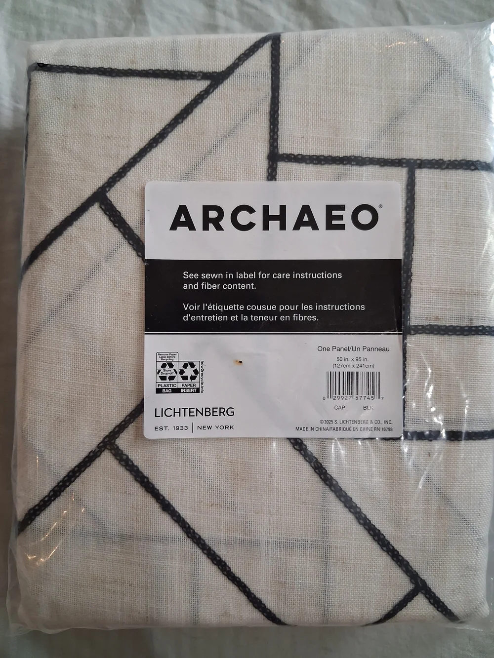 Archaeo Lichtenberg Geometric Panel Curtain